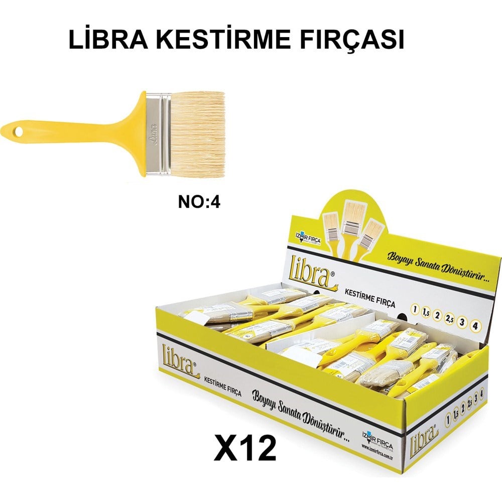 Kestirme fırçası No 4, 12 adet, yüksek kalite