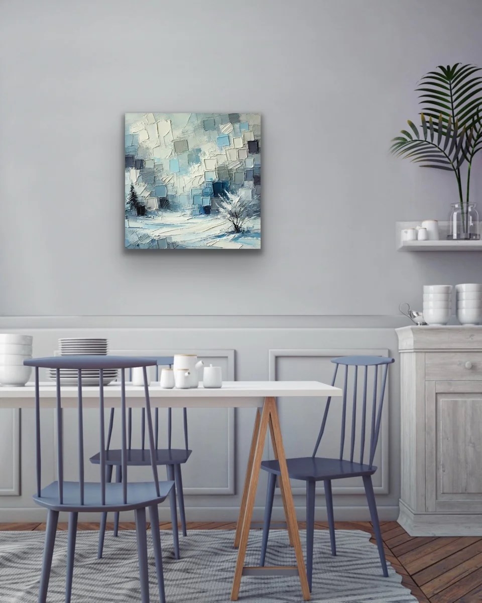 Kış Mevsimi Kanvas Tablo 60x60cm