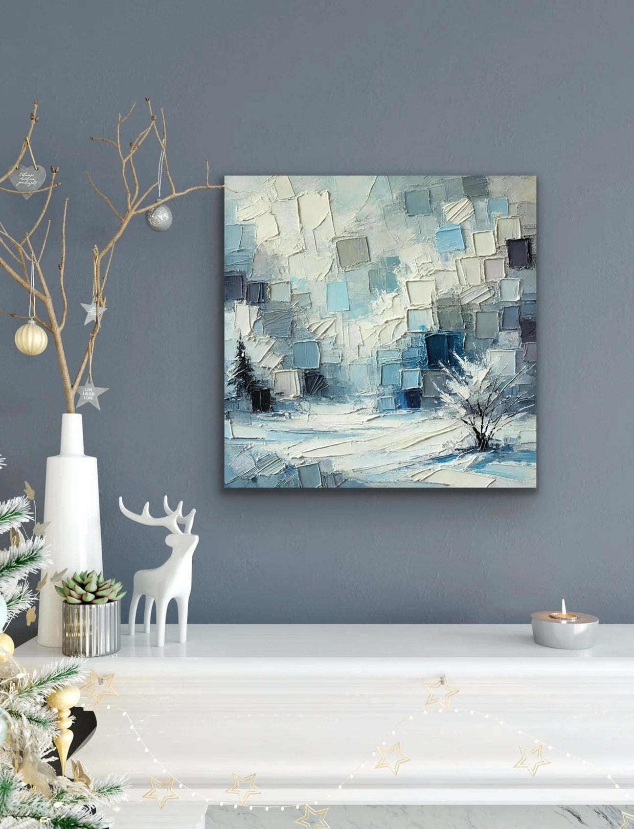Kış Mevsimi Kanvas Tablo 60x60cm