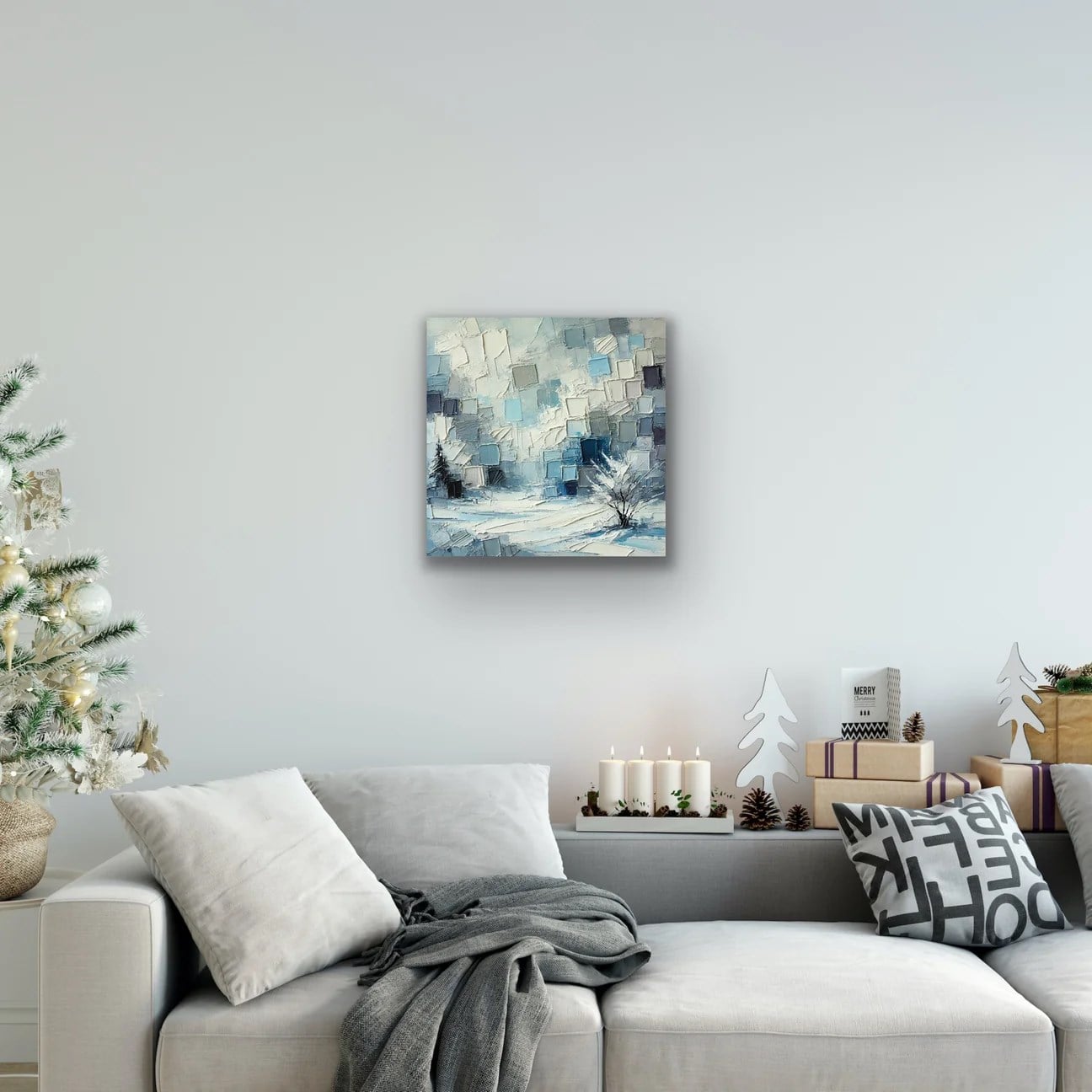 Kış Mevsimi Kanvas Tablo 60x60cm