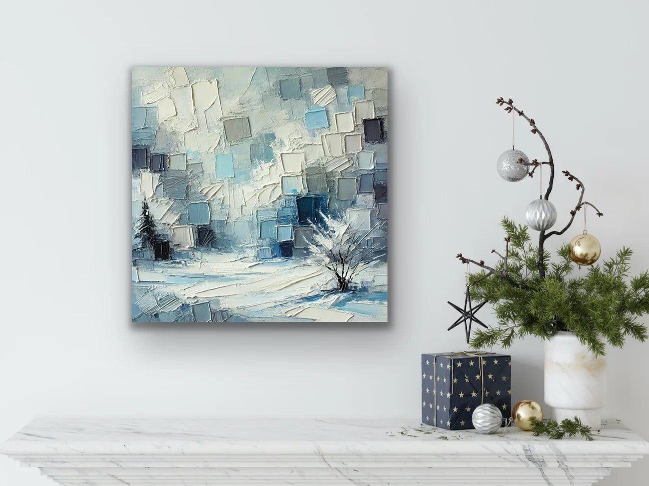 Kış Mevsimi Kanvas Tablo 60x60cm