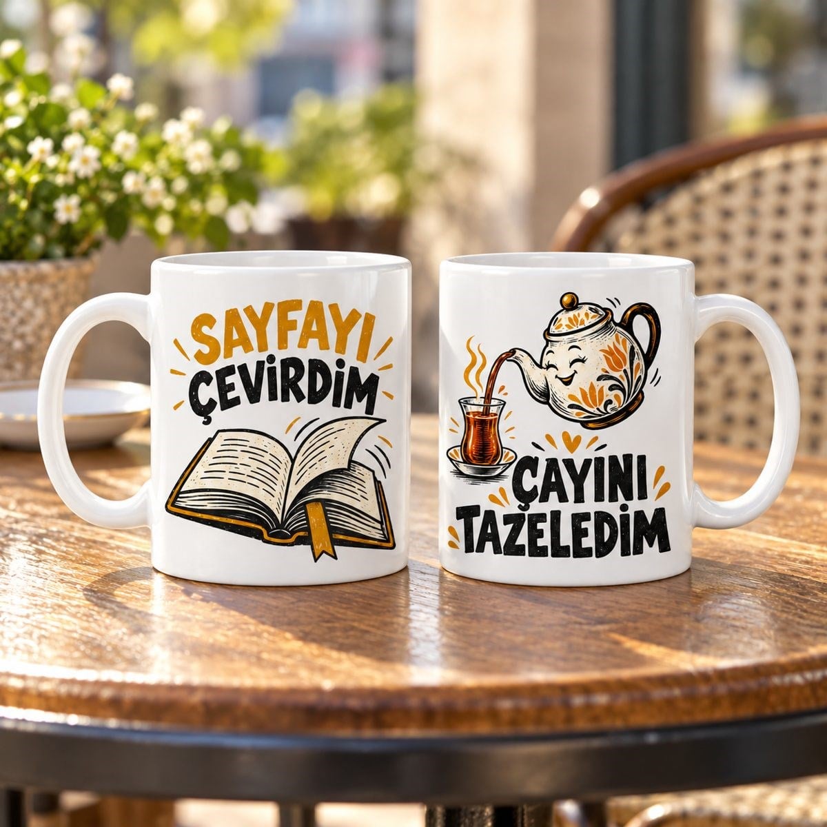 Kitap Arkadaşları 2'li Porselen Kupa Seti - MODEL 853
