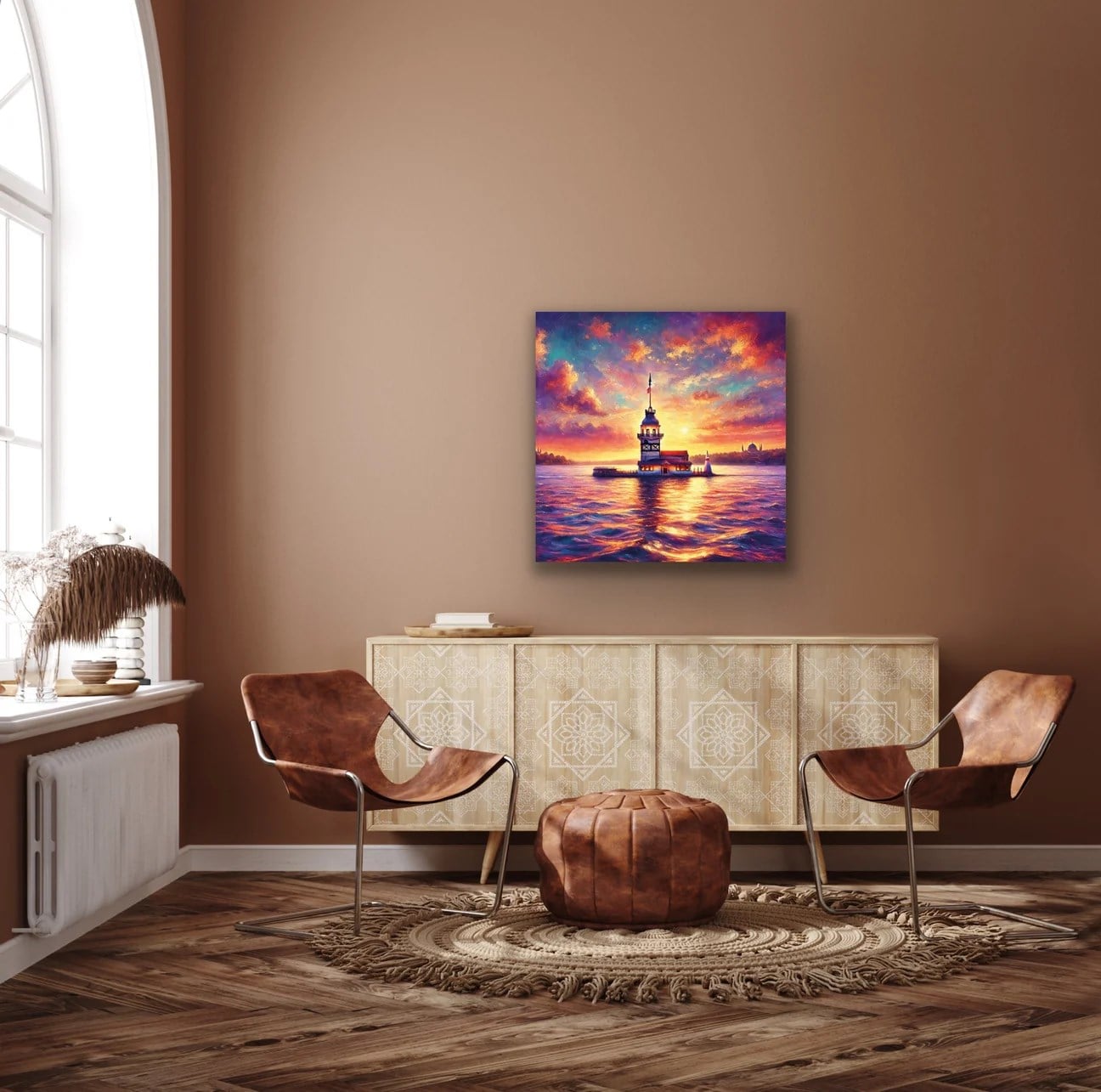 Kız Kulesi Kanvas Tablo 90x90cm