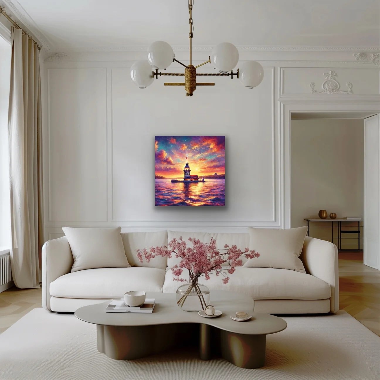 Kız Kulesi Kanvas Tablo 90x90cm