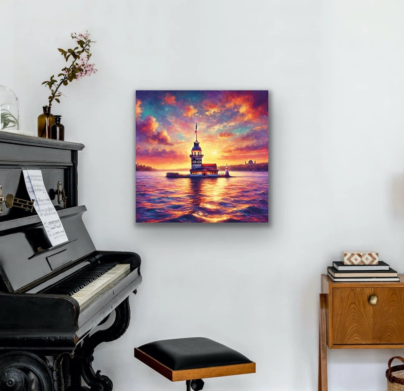 Kız Kulesi Kanvas Tablo 90x90cm