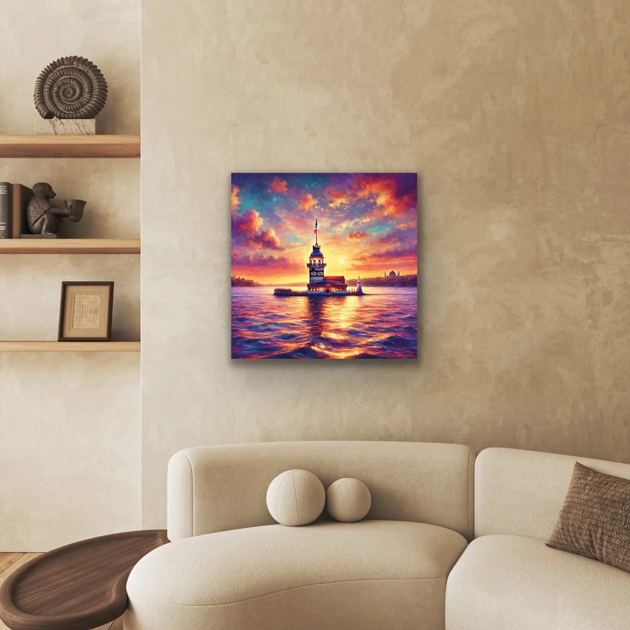 Kız Kulesi Kanvas Tablo 90x90cm
