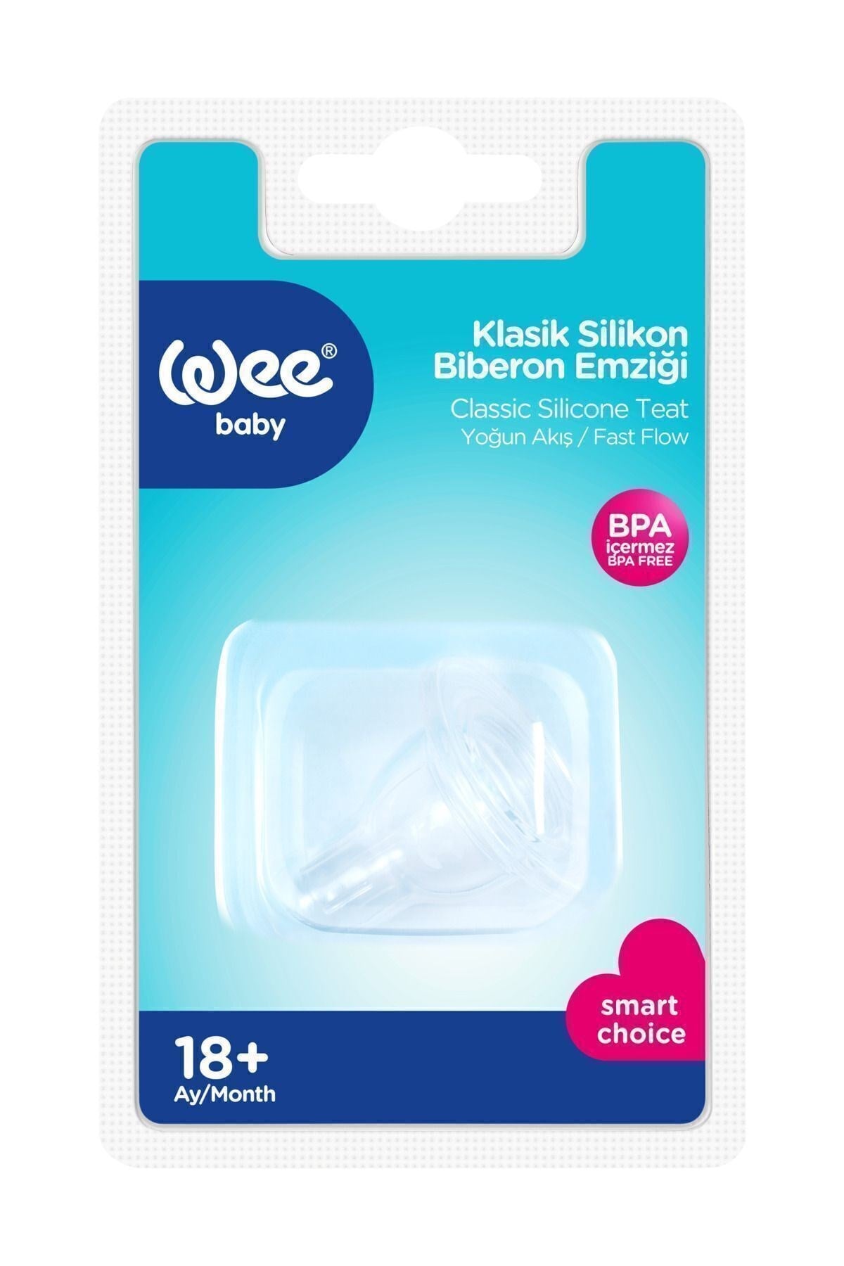 Klasik Silikon Biberon Emziği 18+ Ay No:3