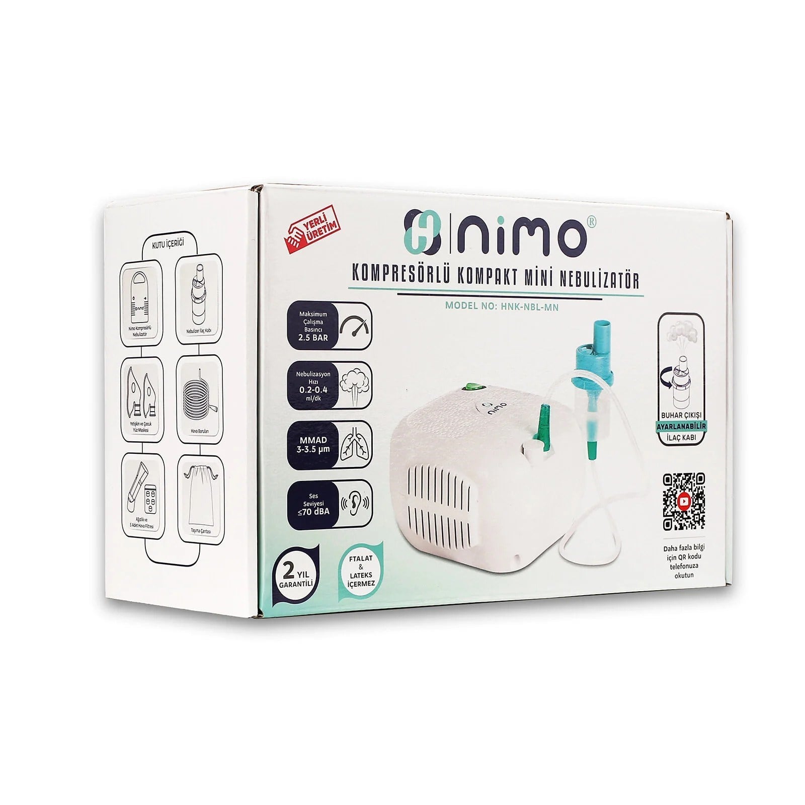 Kompresörlü Kompakt Mini Nebulizatör