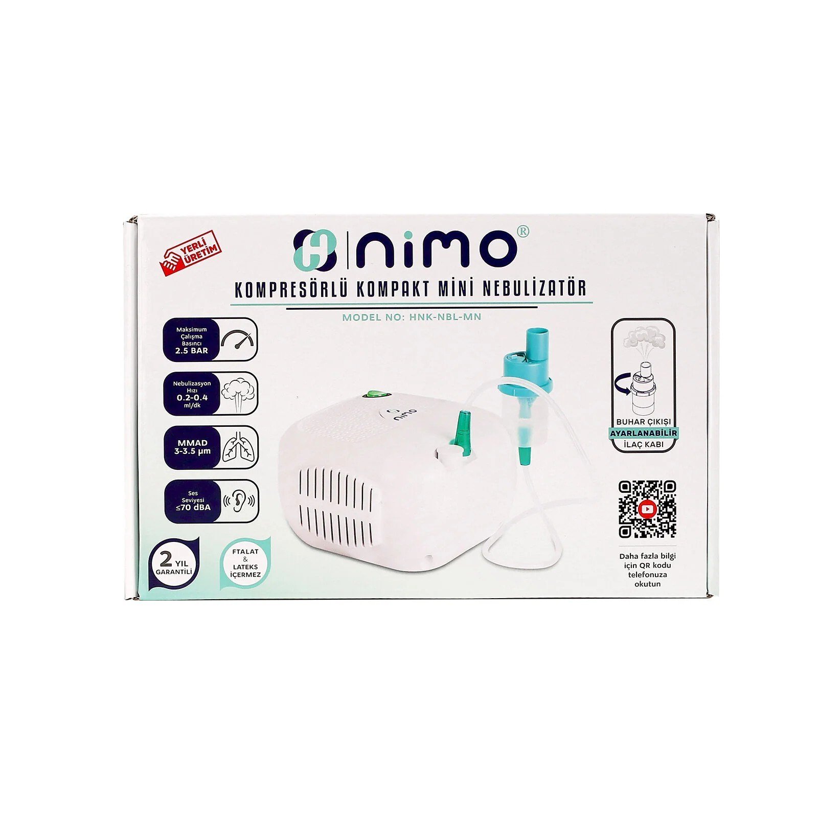 Kompresörlü Kompakt Mini Nebulizatör