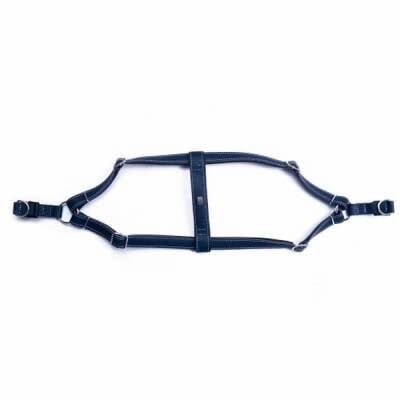 Konfor Ronin Deri Köpek Göğüs Tasması Royalblue 2x45 55 Cm