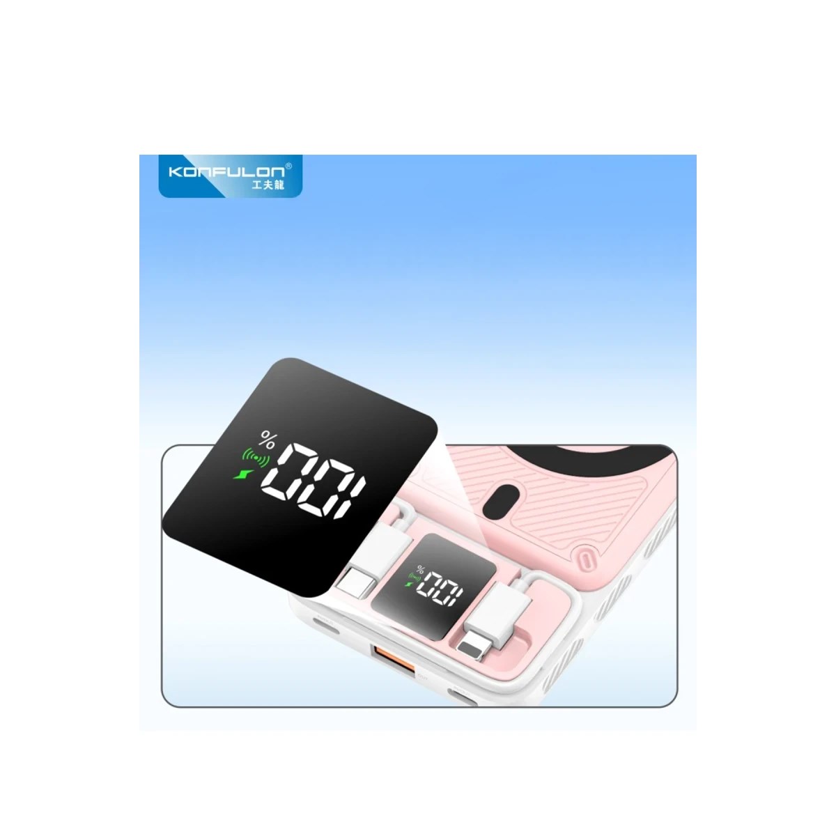 Konfulon M25W 10.000 mAh 20W PD Magsafe Powerbank - Mavi