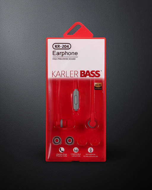 Kr-204 Kablolu Kulaklık - Kırmızı