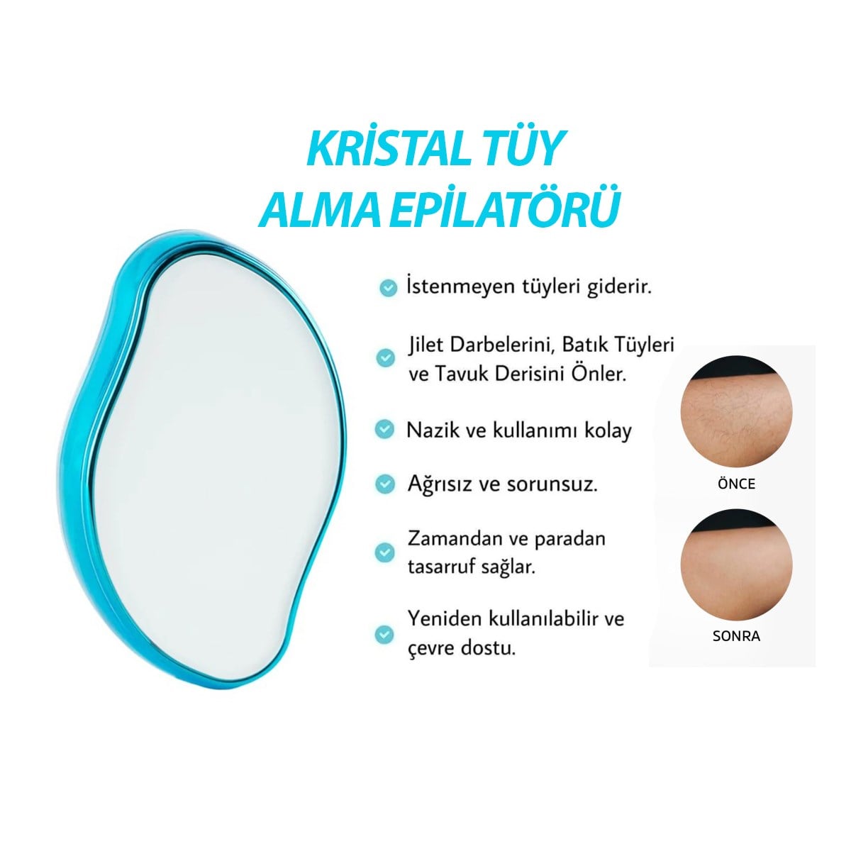 Kristal Epilatör Tüy Alma Aleti