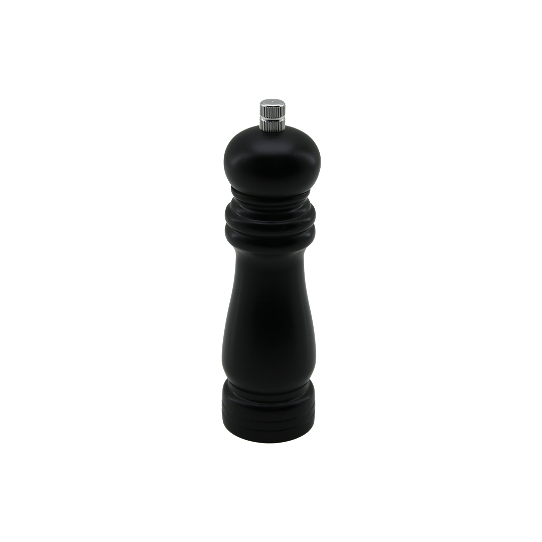 Küçük Siyah Ahşap Tuz ve Baharat Öğütücü (Çap 4.5 cm, 15.5 cm)