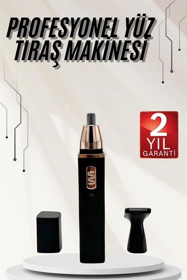 Kulak Burun Tıraş Makinesi Taşınabilir Şarjlı 3 Başlıklı Uzun Ömürlü