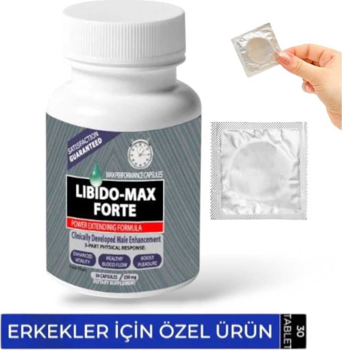 L.ibi.do Ma.x Fo.rte 30lu Performans Destekleyici Takviye + Prezervatif Hediye