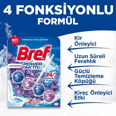 Lavanta Kokulu Katı Tuvalet Bloğu 3'lü Temizlik ve Ferahlık