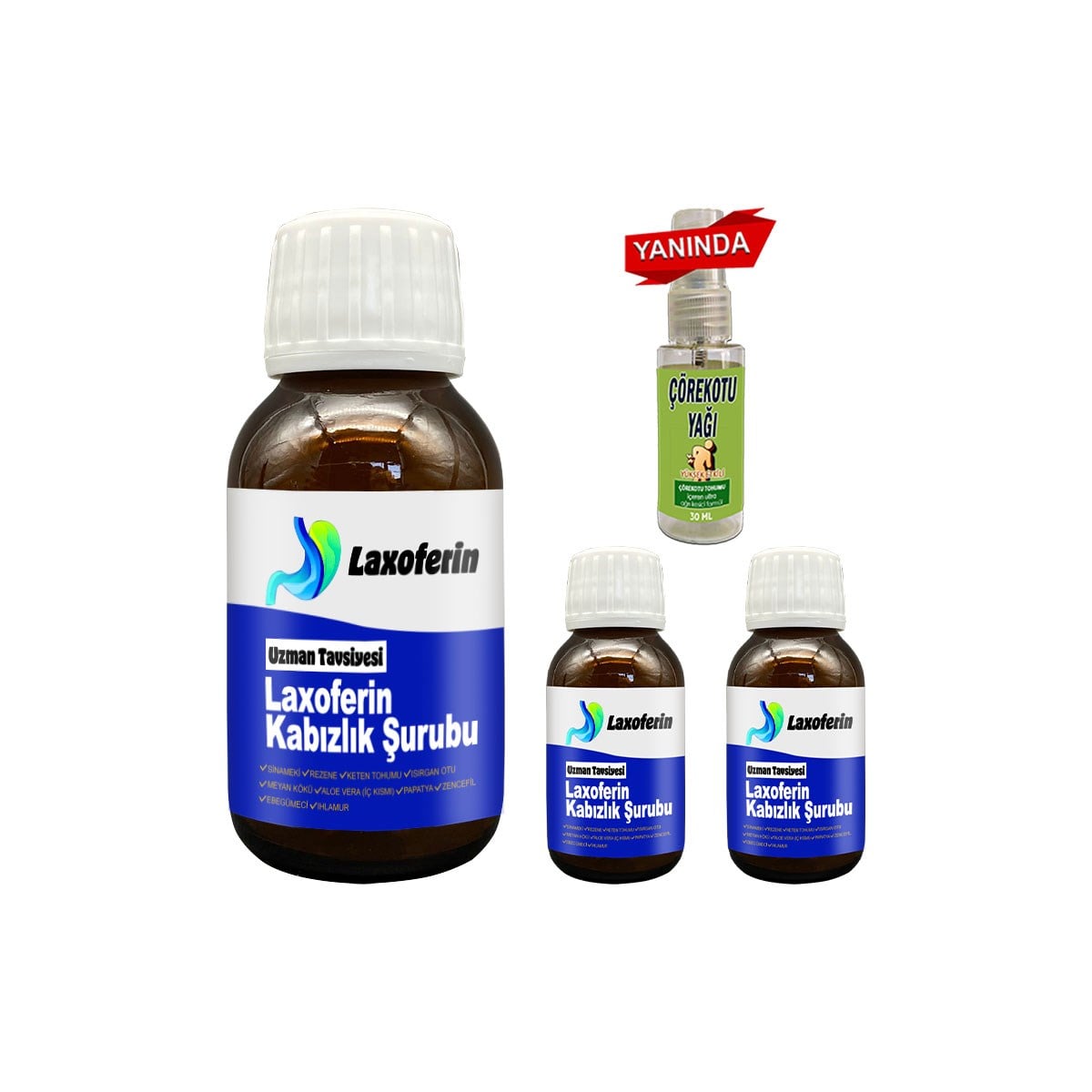 Laxoferin Şurup 50ml: 3 Şişe + Çörek OtuYağı / Bay&Bayan