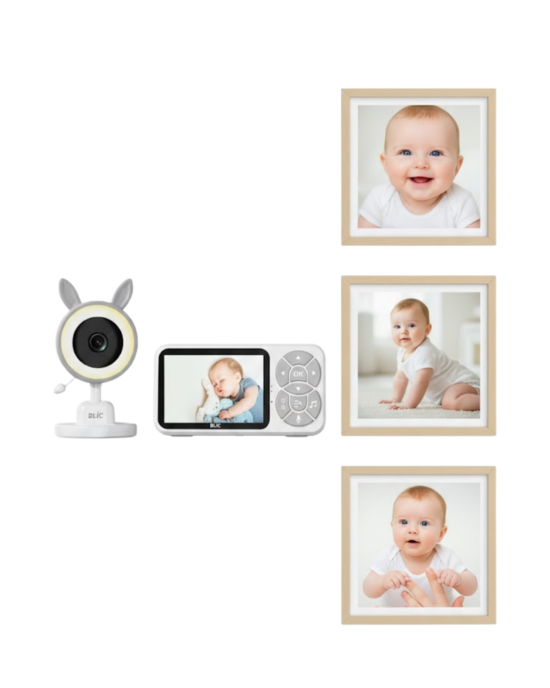 LCD Ekranlı Bebek İzleme Kamerası Ninnili Gece Görüşlü Güvenlik Sistemi Yeni Nesil