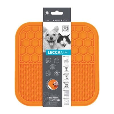 Lecca Kedi ve Köpekler İçin Yavaş Beslenme Ödül Matı Medium Turuncu 21x21 Cm