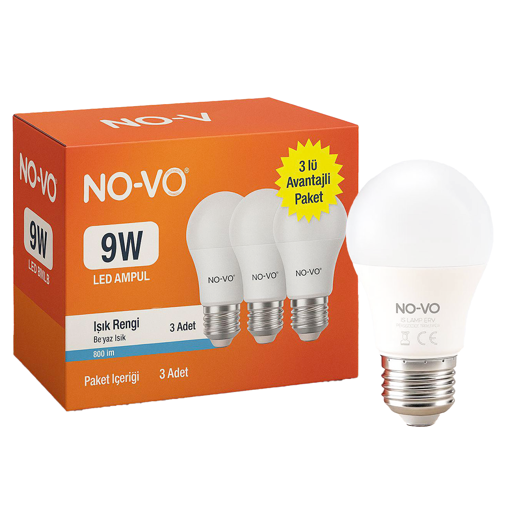 LED Ampul E27 9W 6500K 806lm