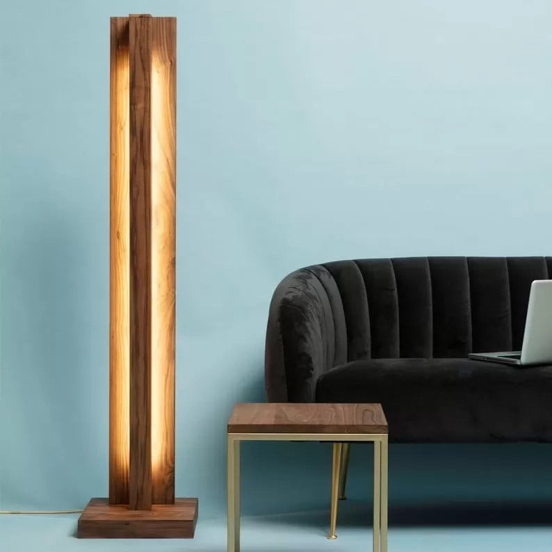 LED Aydınlatma Ahşap Lambader Dekoratif LED