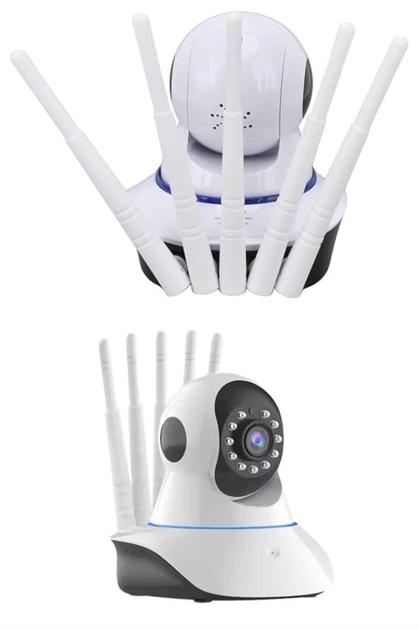 LED Aydınlatmalı 5 Antenli Motorlu 1080P Wifi Kamera Sensörlü Yeni Nesil