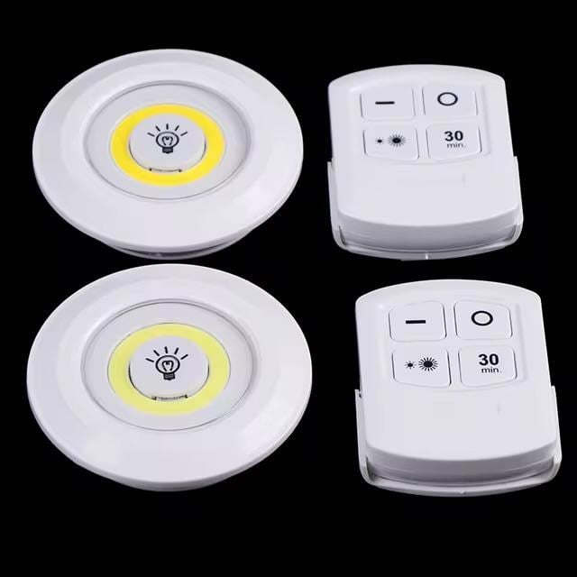 Led Lamba 3'lü Uzaktan Kumandalı Yapışkanlı Beyaz Işık