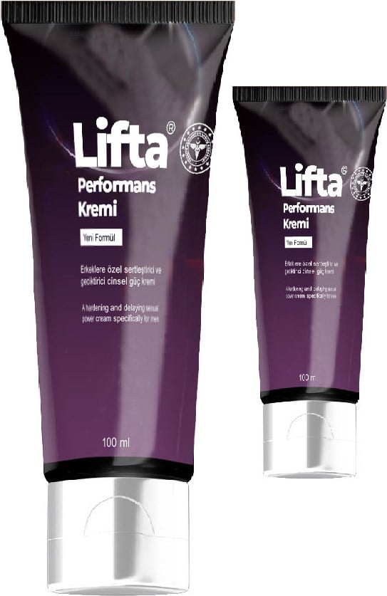 LiftaX Liftacream 100ML 2 Adet Erkeklere red Ginsengli Epimediyumlu Aloe Veralı Gecik.tiricili SertPe.nis Masaj Kremi