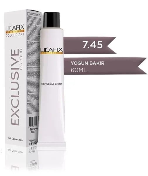 Lilafix Krem Profesyonel Tüp Saç Boyası 60ml - 7.45 Exclusive Yoğun Bakır