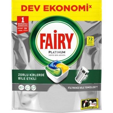 Limon Kokulu Bulaşık Makinesi Deterjanı Kapsülü 72 Adet