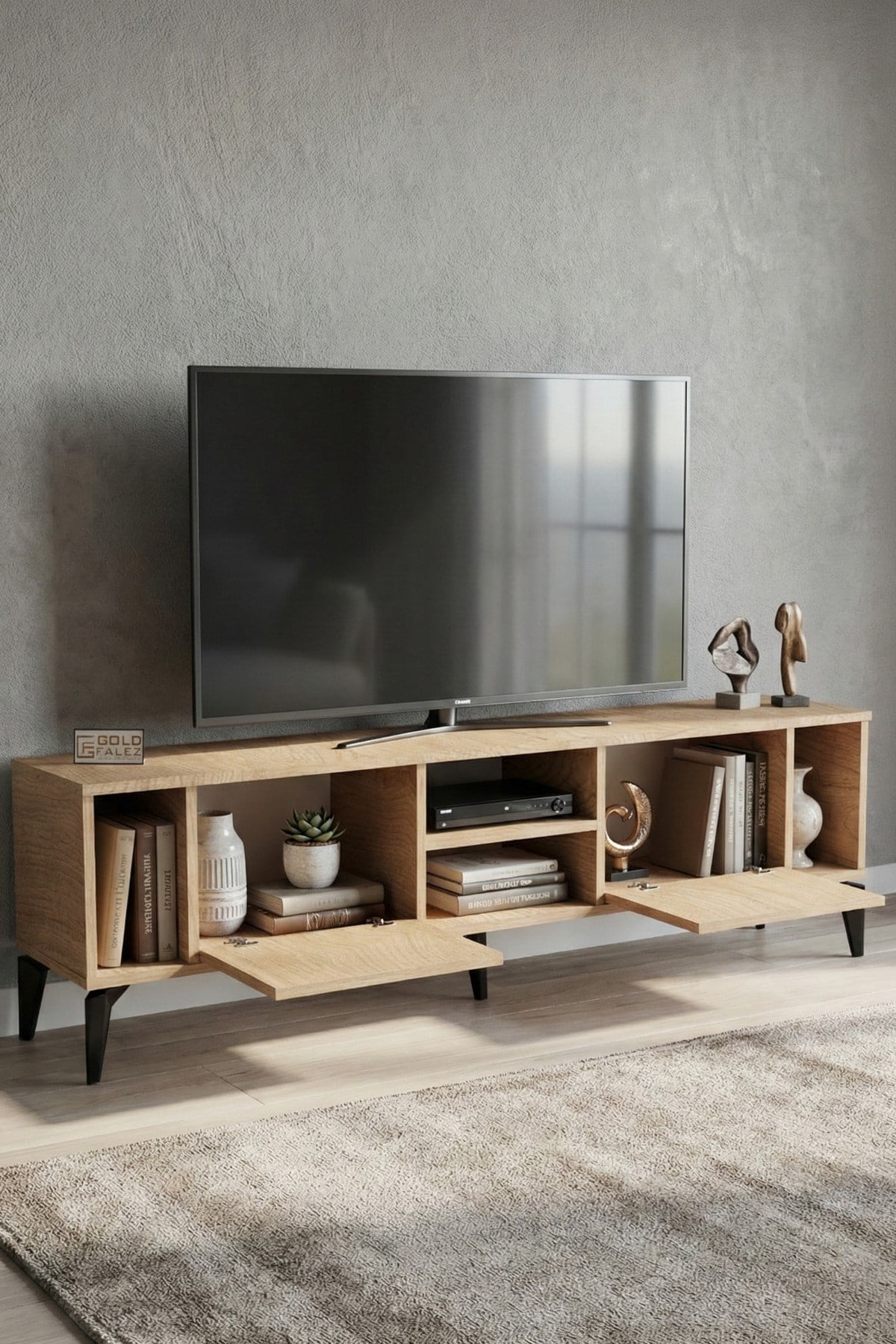 Linya TV Sehpası Suntalam Bej 160x35 cm