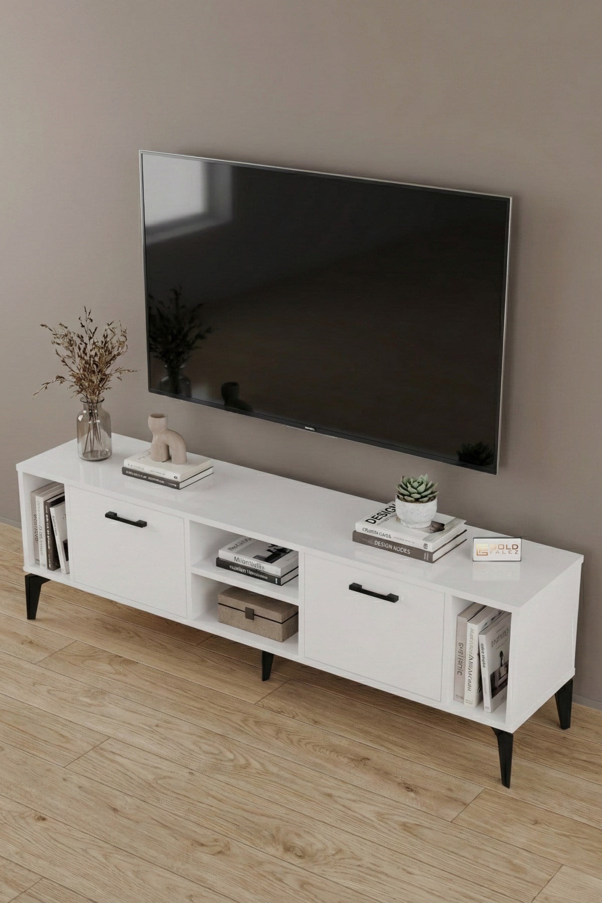 Linya TV Sehpası Suntalam Beyaz 160x35 cm