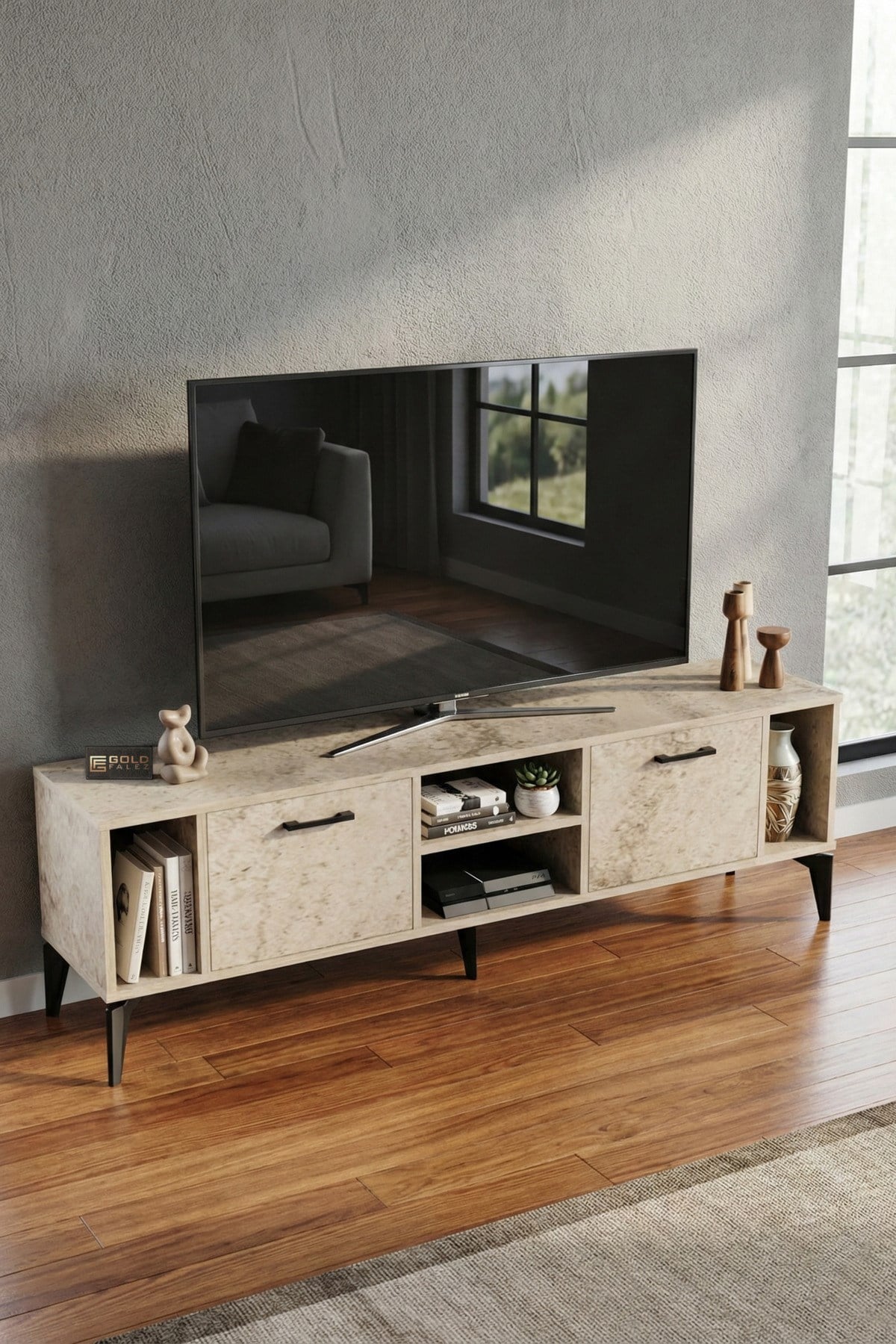 Linya TV Sehpası Suntalam Ekru 160x35 cm