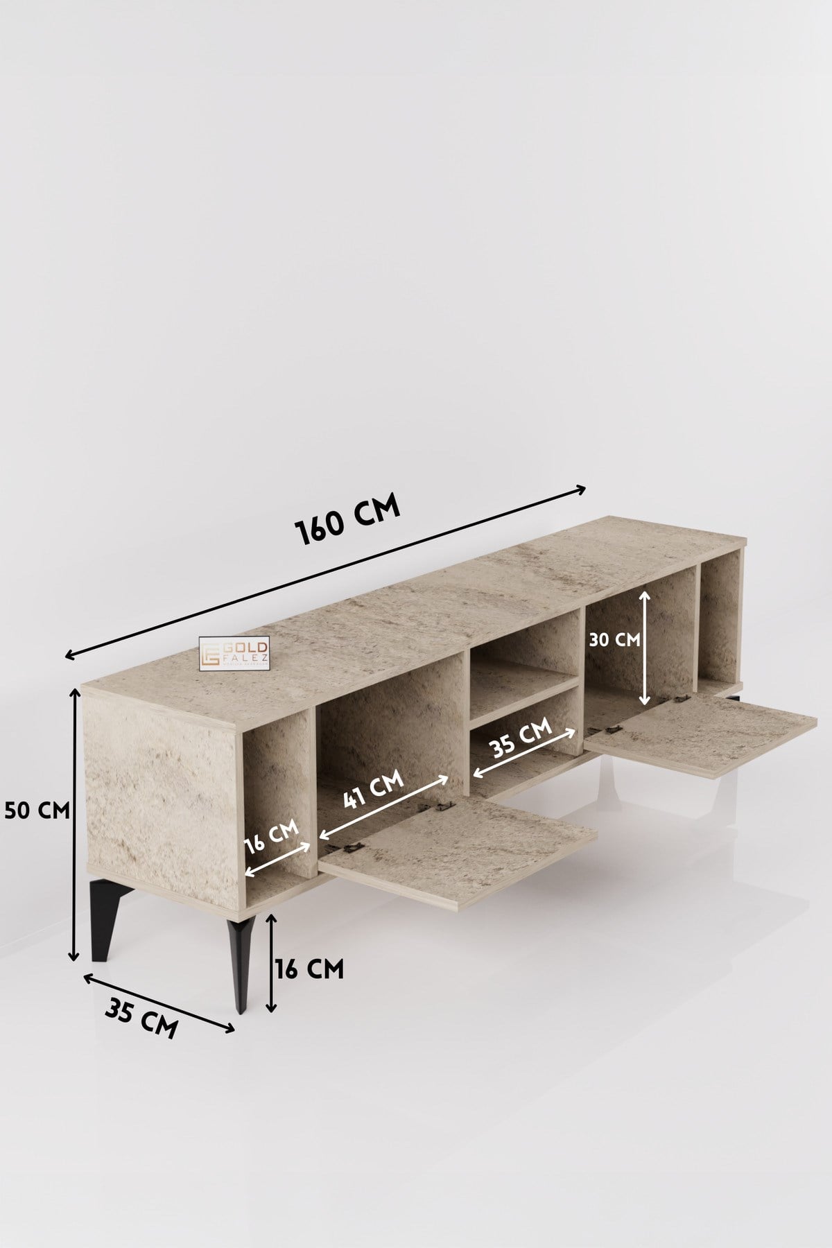 Linya TV Sehpası Suntalam Ekru 160x35 cm