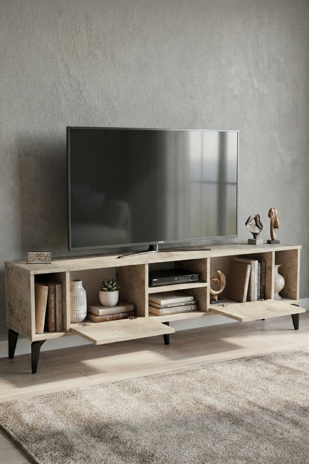 Linya TV Sehpası Suntalam Ekru 160x35 cm