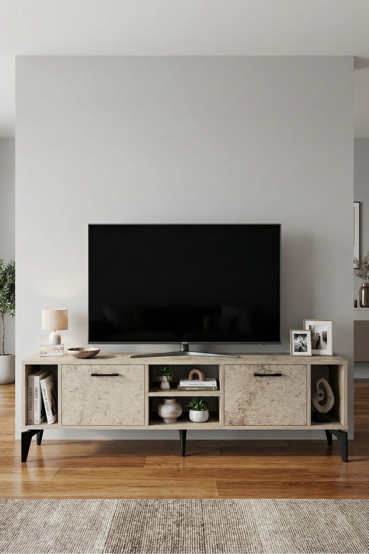 Linya TV Sehpası Suntalam Ekru 160x35 cm