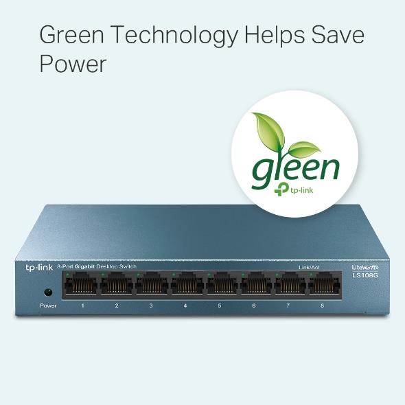 LS108G 8 PORT GIGABIT METAL KASA SWITCH