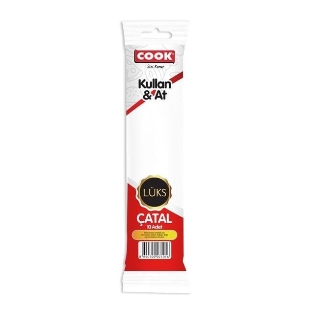 Lüks Plastik Çatal 10 lu