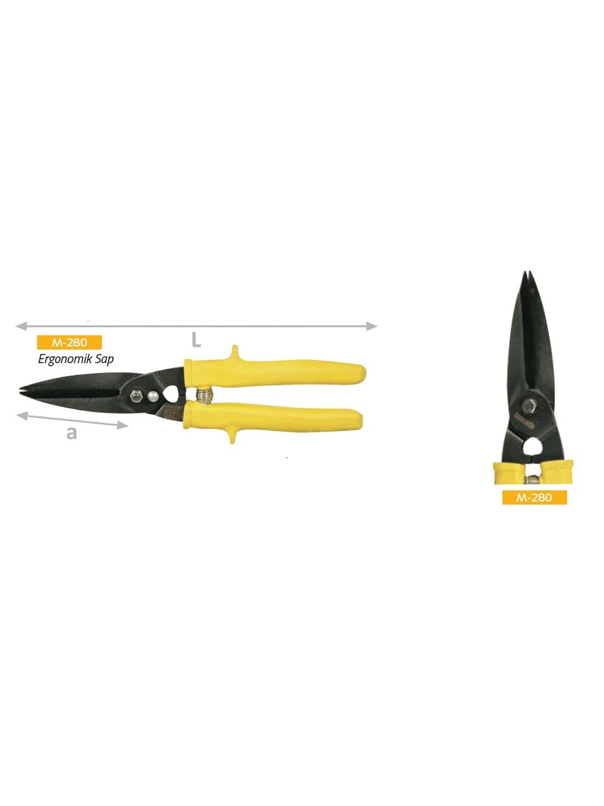 M-280 Sağ Düz Sivri Saç Makası 280x85 mm