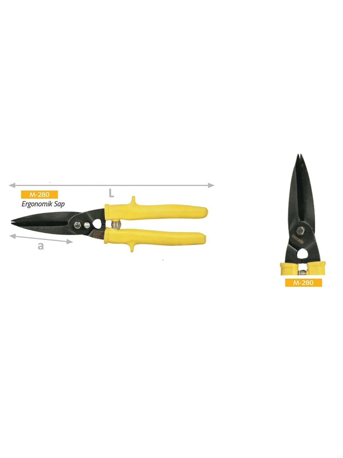 M-280 Sağ Düz Sivri Saç Makası 280x85 mm