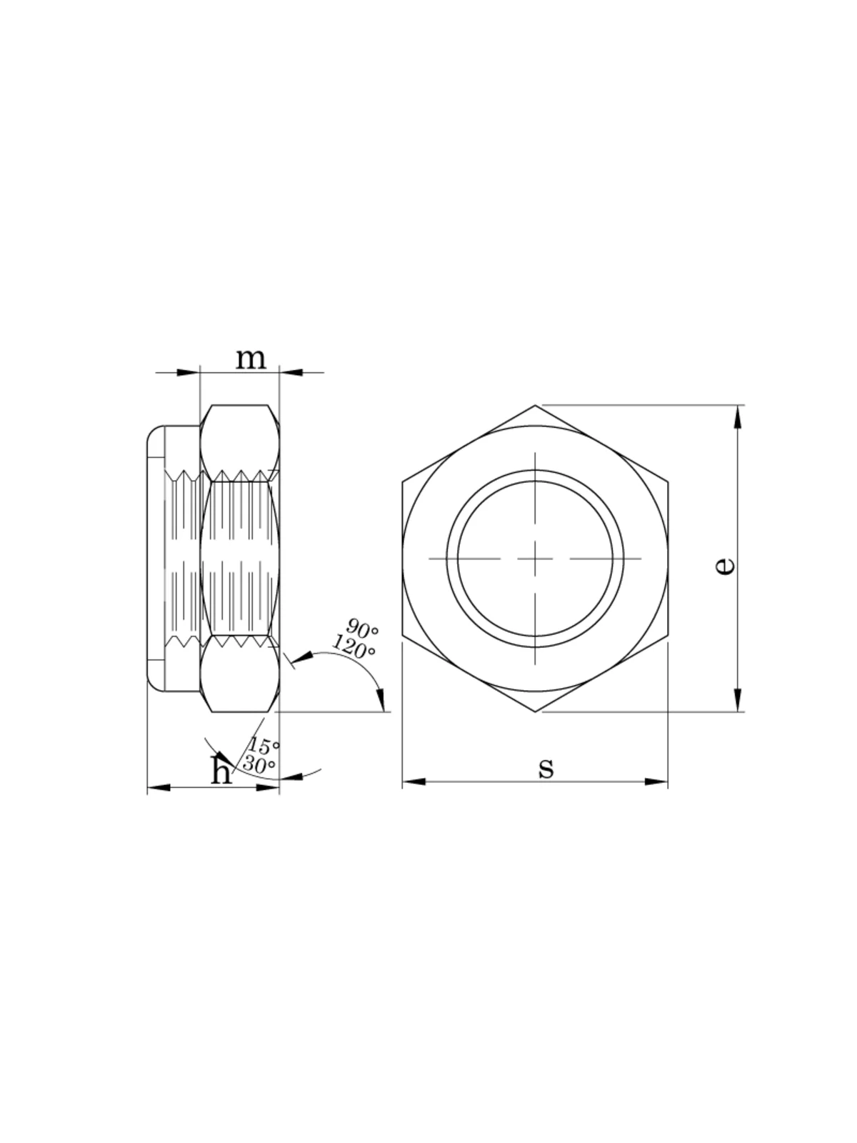 M12 Inox Fiberli Somun DIN 985
