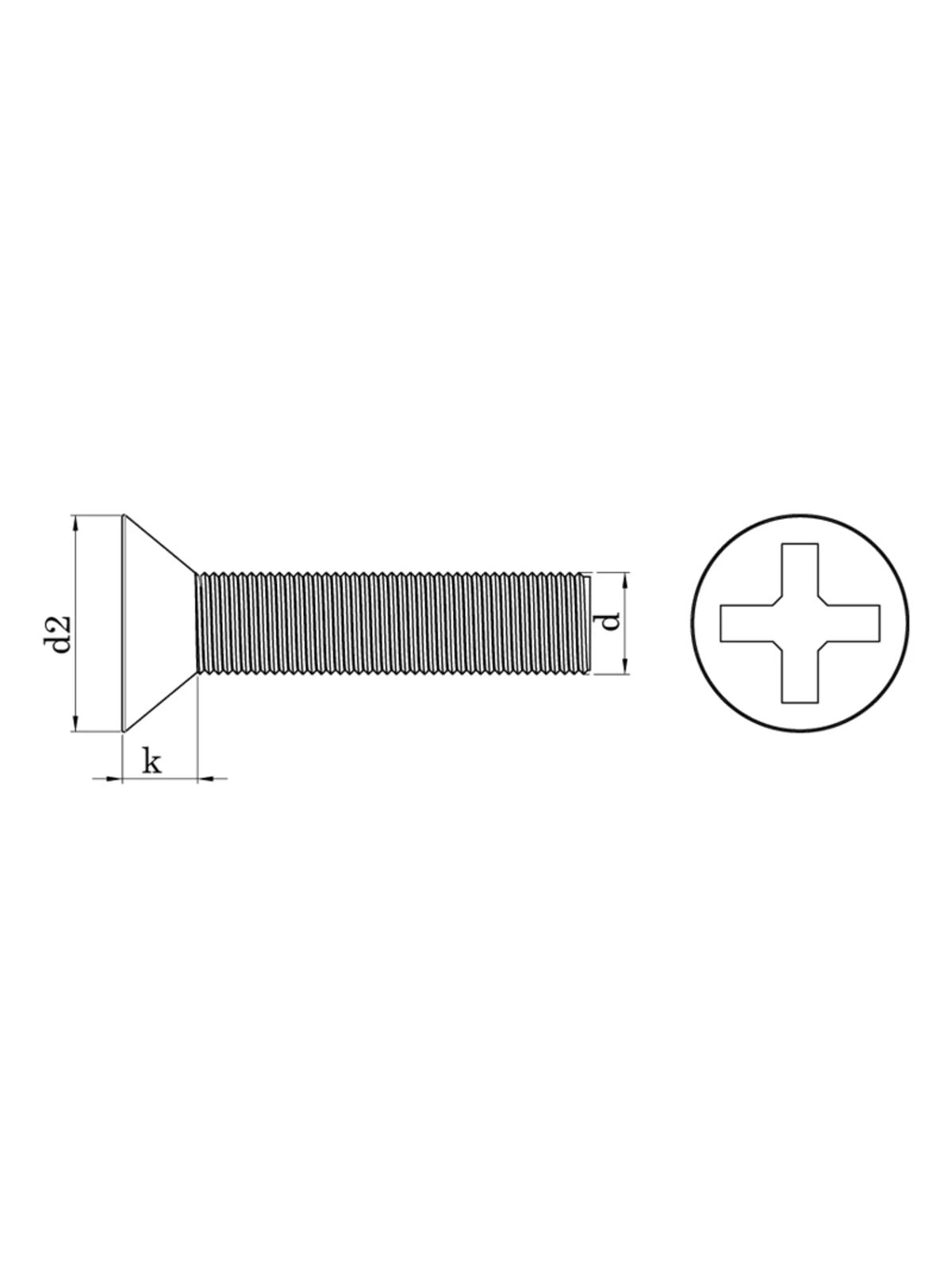 M3x20 mm Inox YHB Metrik Vida DIN 965