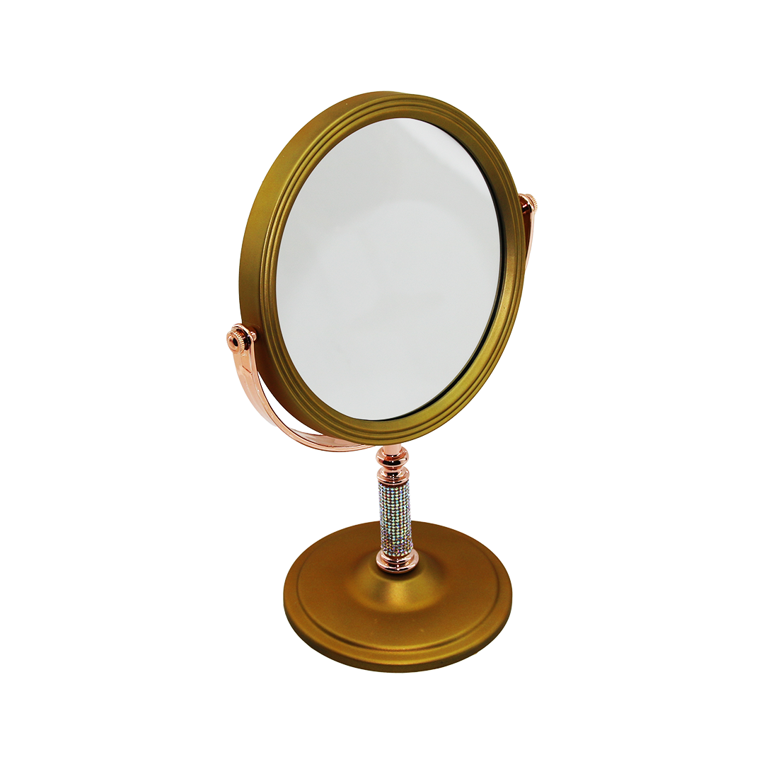 Makyaj Aynası 17.5 cm Çift Taraflı Bronz-Gümüş
