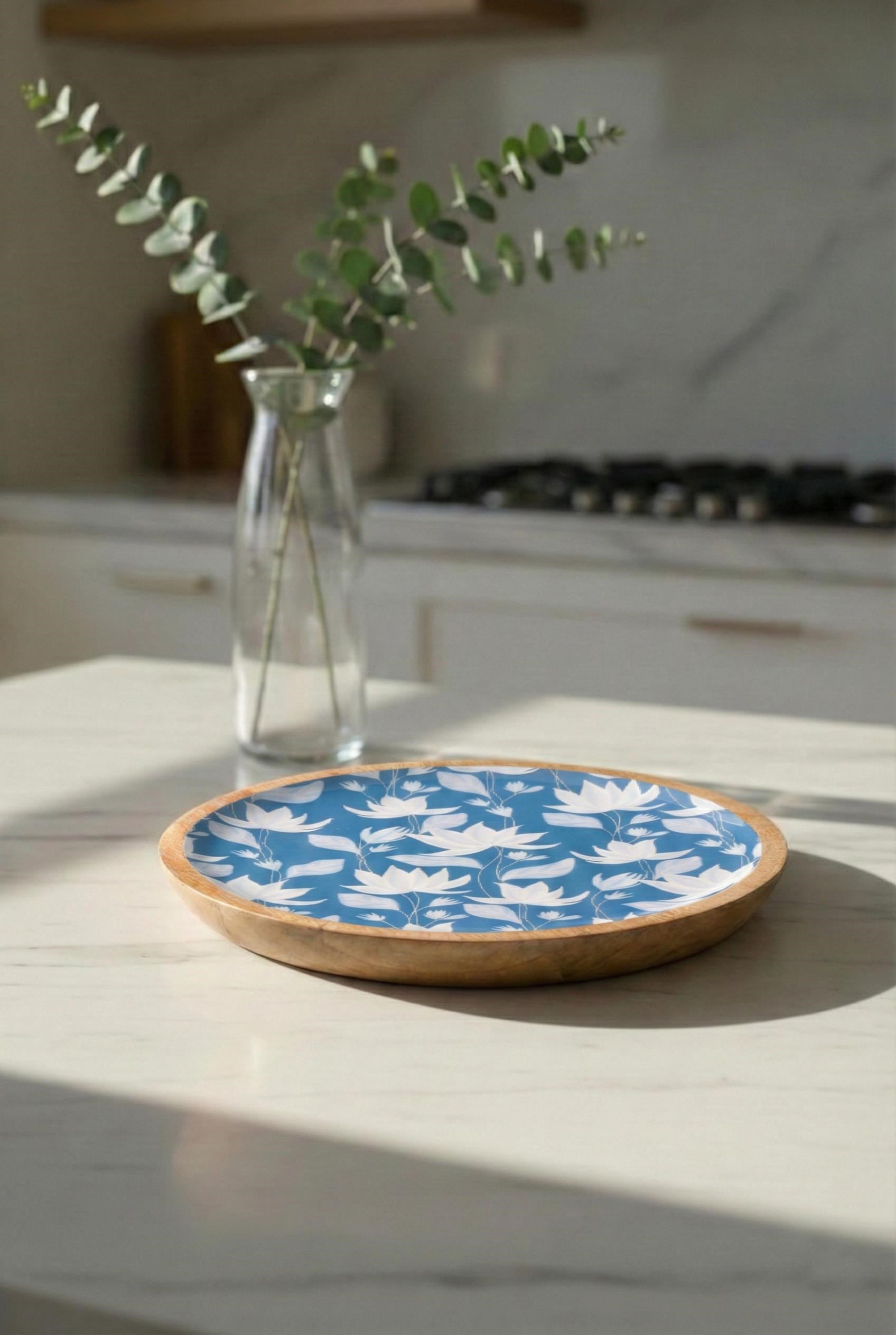 Mango Agacı Pasta Tabağı & Sunum Tabağı 20 Cm Desenli