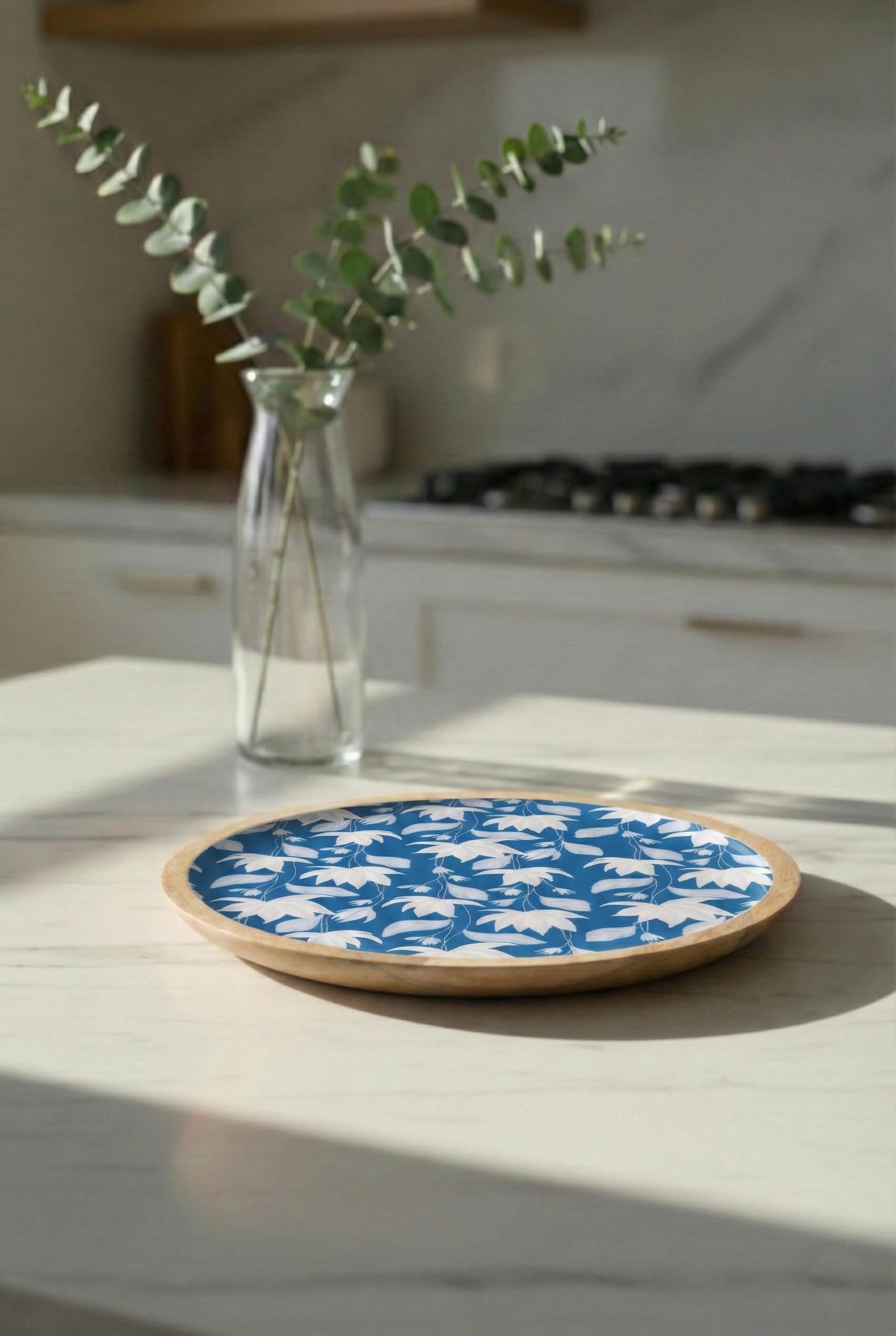 Mango Agacı Servis Tabağı & Sunum Tabağı 25 Cm Desenli