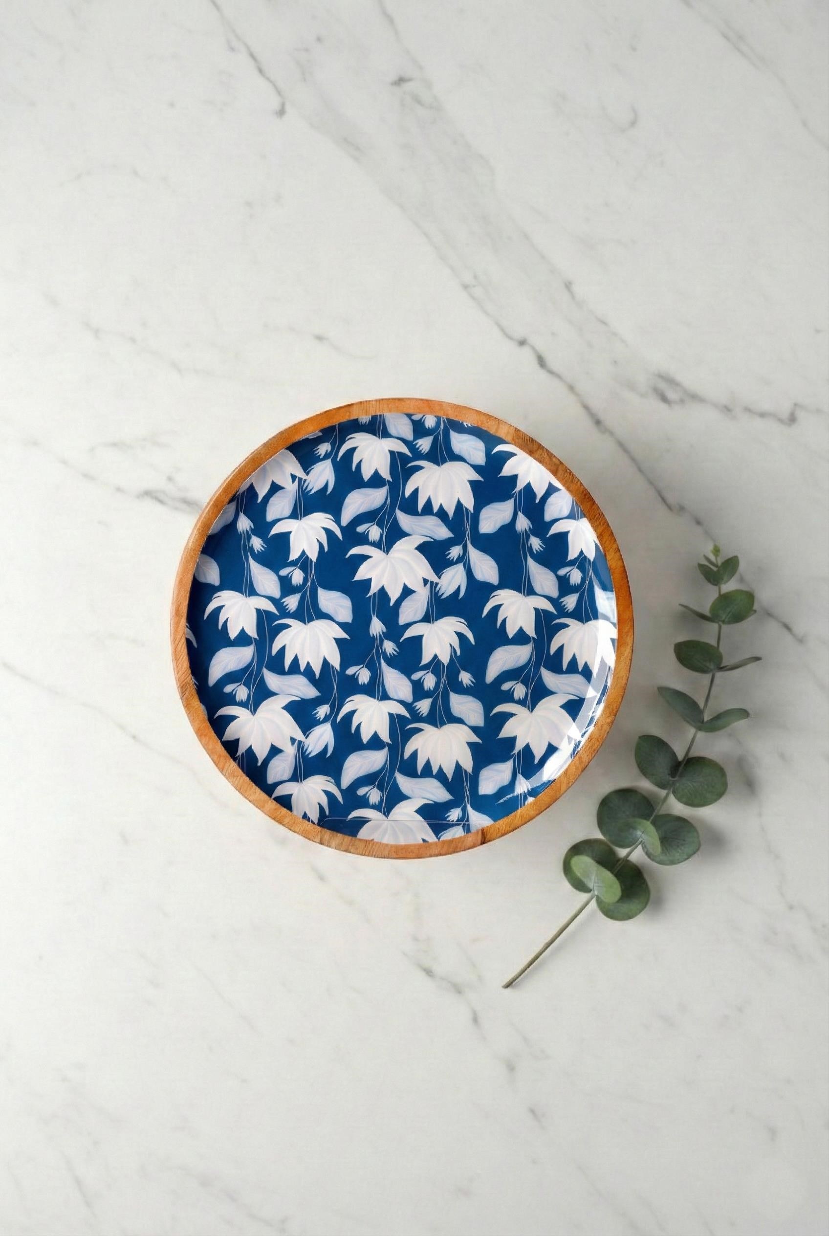 Mango Agacı Servis Tabağı & Sunum Tabağı 25 Cm Desenli