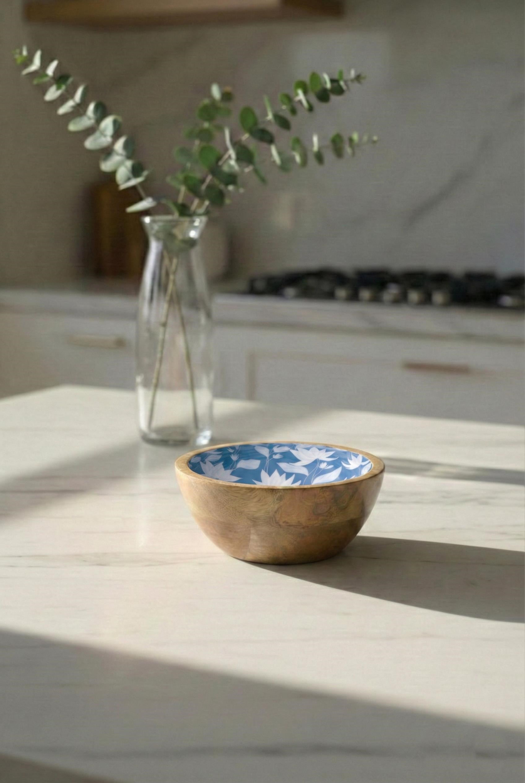 Mango Agacı Sunum Servis Kasesi & Dekoratif Kase 20 Cm Desenli