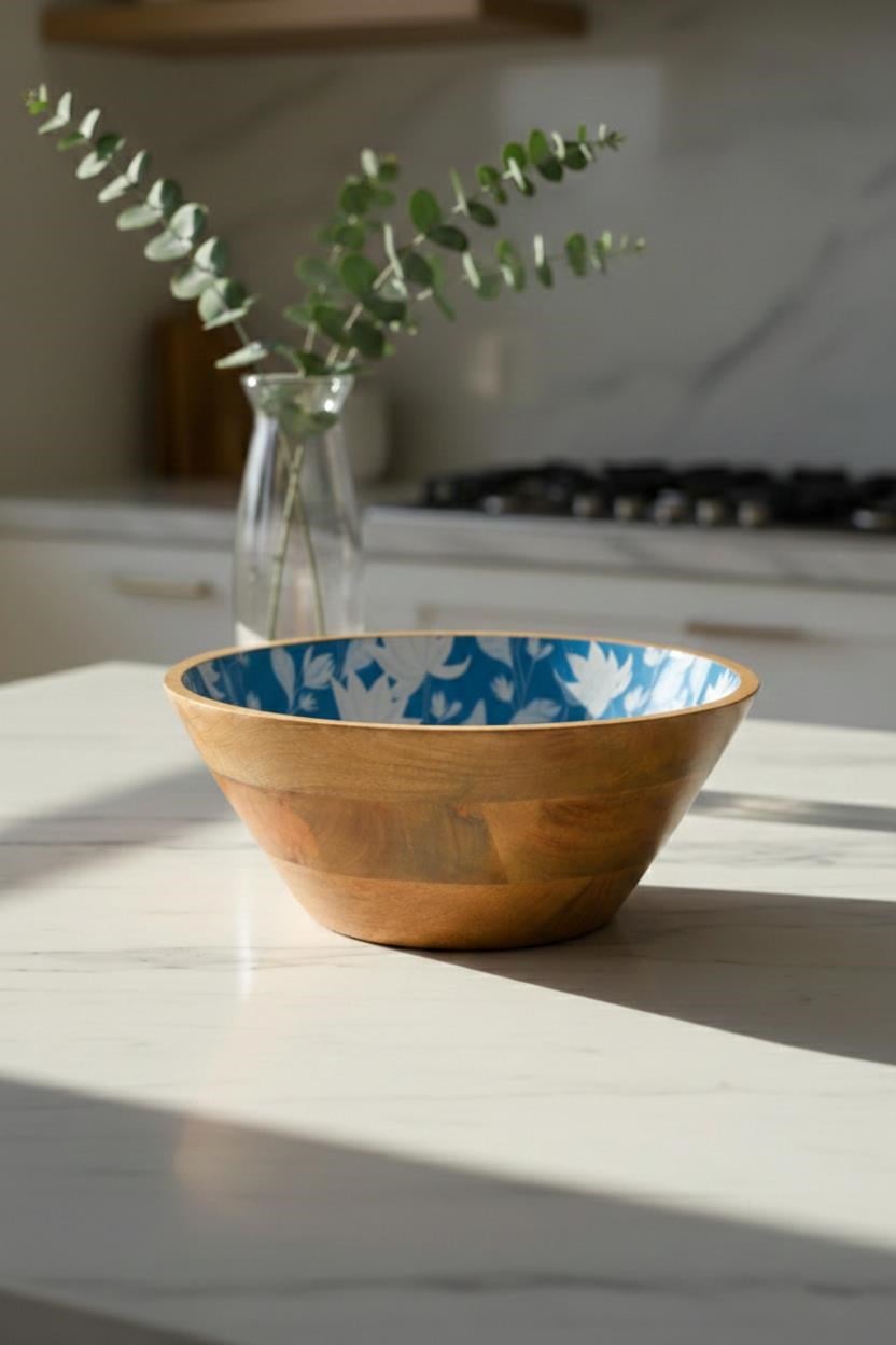 Mango Agacı Sunum Servis Kasesi & Dekoratif Kase 25 Cm Desenli