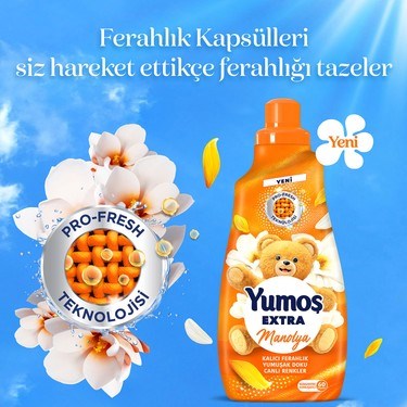 Manolya Kokulu Konsantre Çamaşır Yumuşatıcısı 1440 ml 60 Yıkama